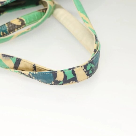 CHANEL Tote Bag Nylon Green Silver CC Auth mr1316 - Picture 9 of 16